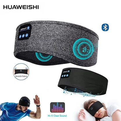 Bluetooth 5.0 Earphones Sports Sleeping Headband Elastic Wireless Headphones Music Eye Mask Wireless Headset Headband